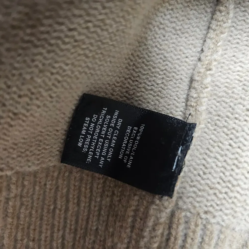 LaFayette 148 Tan Wool Lagenlook‎ Oversized Cardigan Size Small Layering Cozy